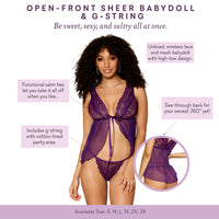 Open-front Sheer Babydoll & G-string